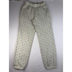 Cult Favorite Sweatpants Womens XS Yellow Excellent Gingham Bow Print Joggers